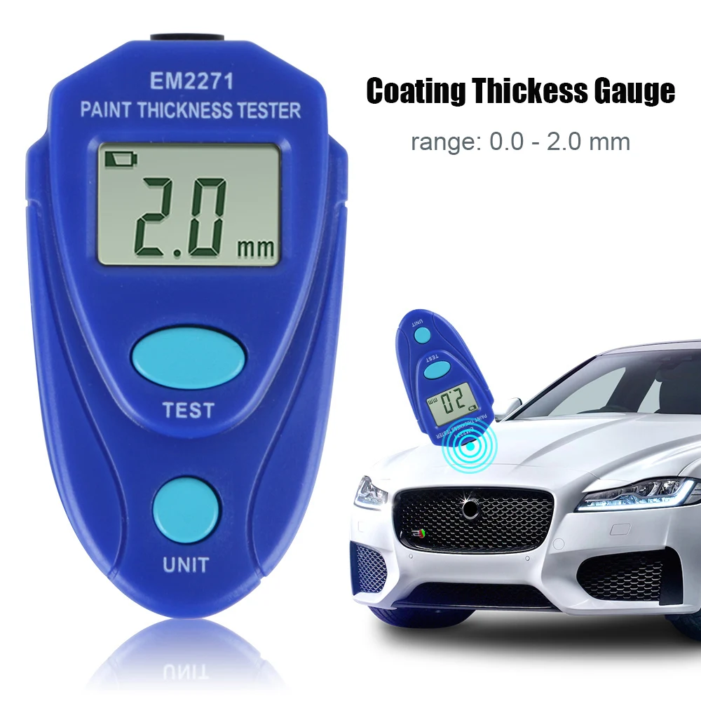 

Ca Paint Test Coating Thickness Meter Digital Gauges Polisher Tester EM2271 Tools Auto Accessories Motorcycle RV Boat Universal