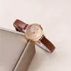 fashion slim leather lady quartz casual watch 1