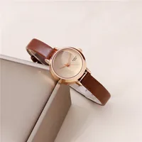 fashion slim leather lady quartz casual watch 1