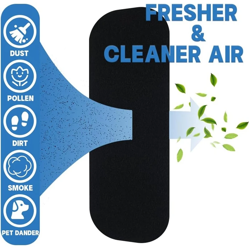 12PCS Ceiling Fan Filter Activated Coconut Shells Carbon Air Filters Self-Adhesive Ceiling Fan Blade Top Keeps Air Fresh