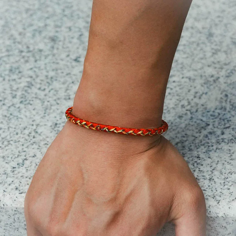 جديد فريد الرجال محظوظ الأحمر الموضوع سوار الصف أ...