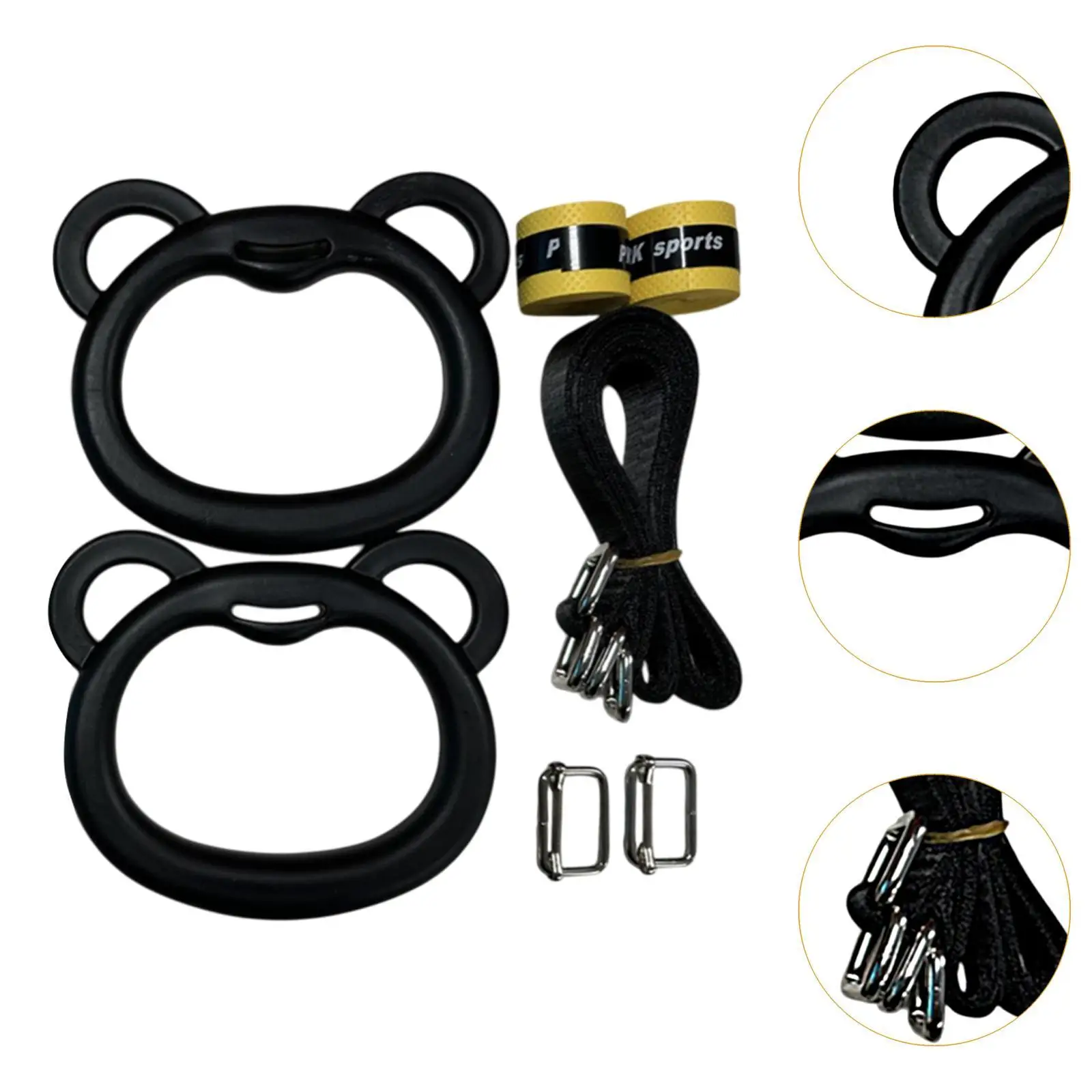 Gymnastics Rings Lightweight Bar Attachment Easy Installation Pull up Rings