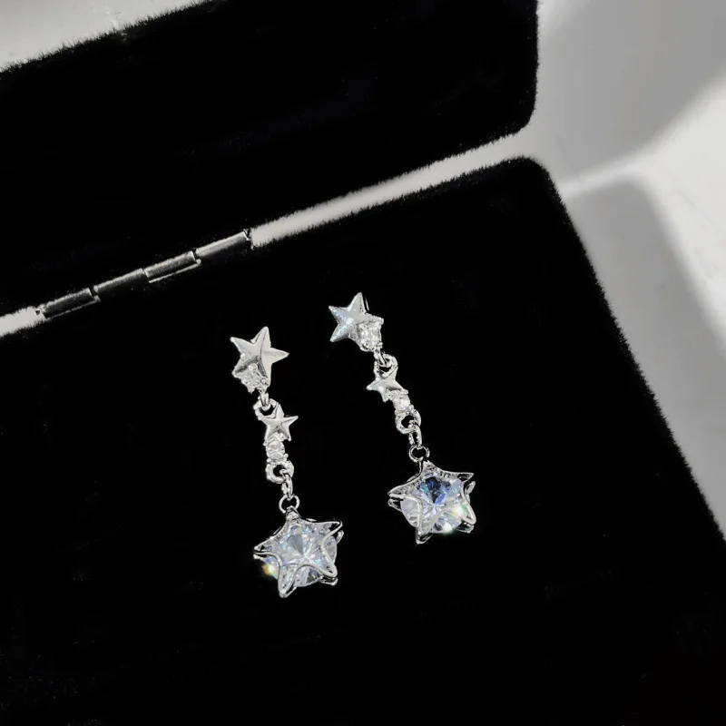 Cool Y2K Star Orecchini Pendenti Hot Girl Harajuku Creative Planet Pearl Crystal Stars Earings Moda Coreana Per Le Donne Gioielli Punk