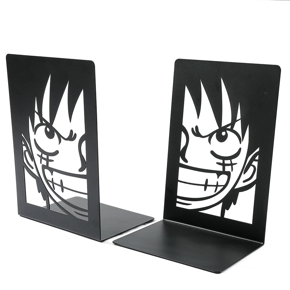 Anime Bookends 2pcs 3 Style Non-Slip Metal Book Ends Office Bookends for Fans Collection Organise Desktop book organizer book holder book stand book terminal