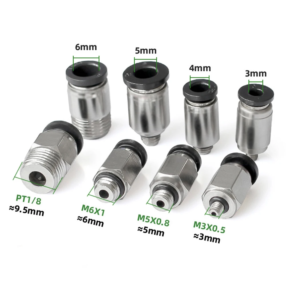 Niiyen 40 Pezzi Raccorderia Pneumatica 6 Mm | Giunti Diritti, A Gomito, A Y In Plastica Per Tubi PU6 PY6 - 3
