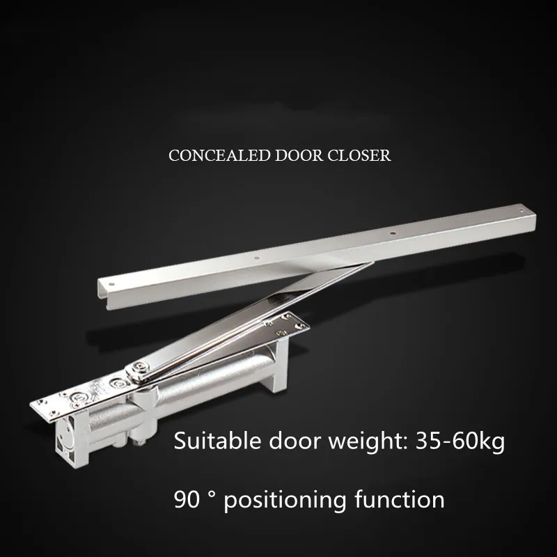 

35-60KG Hydraulic Buffer Automatic Concealed Circular /Square Door Closer With Positioning Function