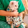 Cat Grooming Wrap Self-Adherent Cat Swaddle Burrito Wrap Anti-Bite Anti-Scratch Anti-Escape for Medicine Nail Clipping Pet Tool 2