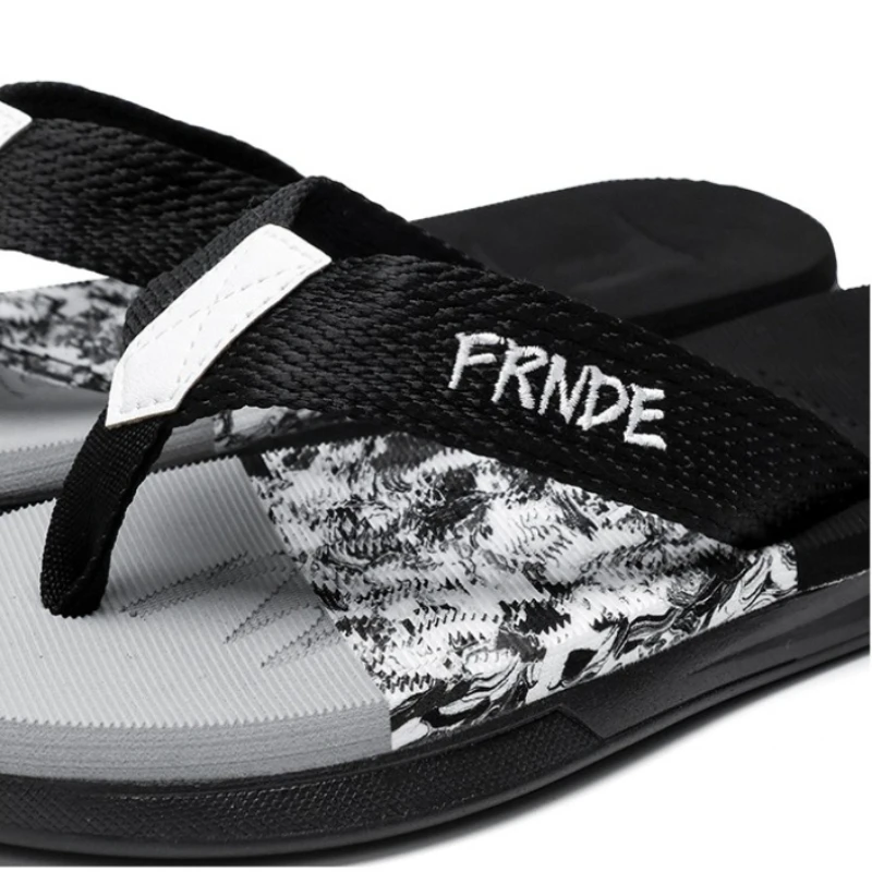 High Quality Men Flip Flops Summer Beach Flip Flops Men Breathable Casual Men Beach Slippers Outdoor Ethnic Style Fashion Print - 4