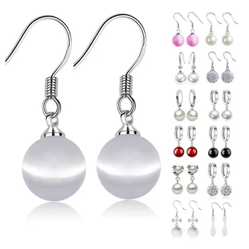 Korean White Opal Water Drop Earrings For Women Earing Dangle Earring Earings Jewelry Brincos Brinco Oorbellen Pendientes Gift