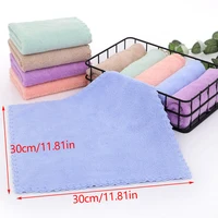 Coral Velvet Face Towel Microfiber Absorbent High-density Square Hand Towel Cleaning Wipes Quick Dry Clean Handkerchief Supplies 6