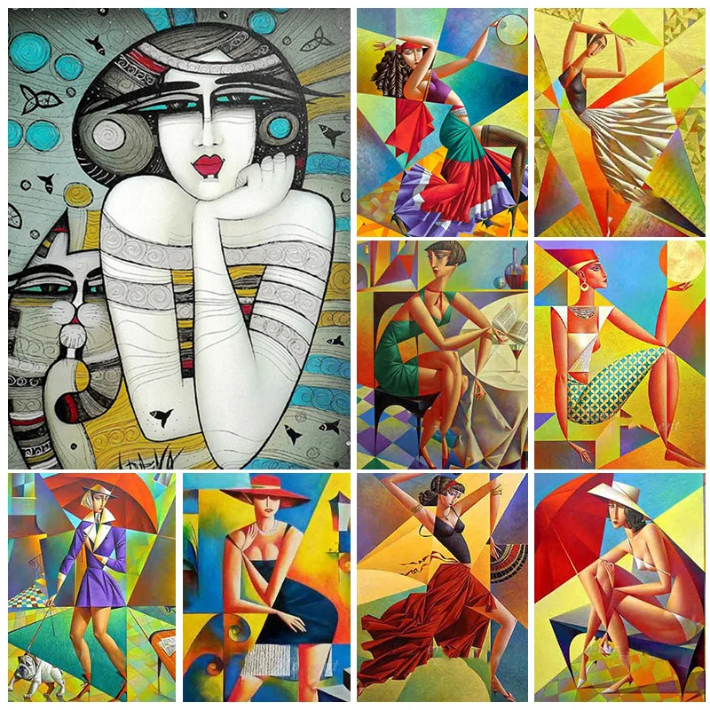 

Абстрактная женщина 5D алмазная живопись наборы полная квадратная/круглая Алмазная мозаика аниме персонажи Стразы вышивка домашний Декор подарок