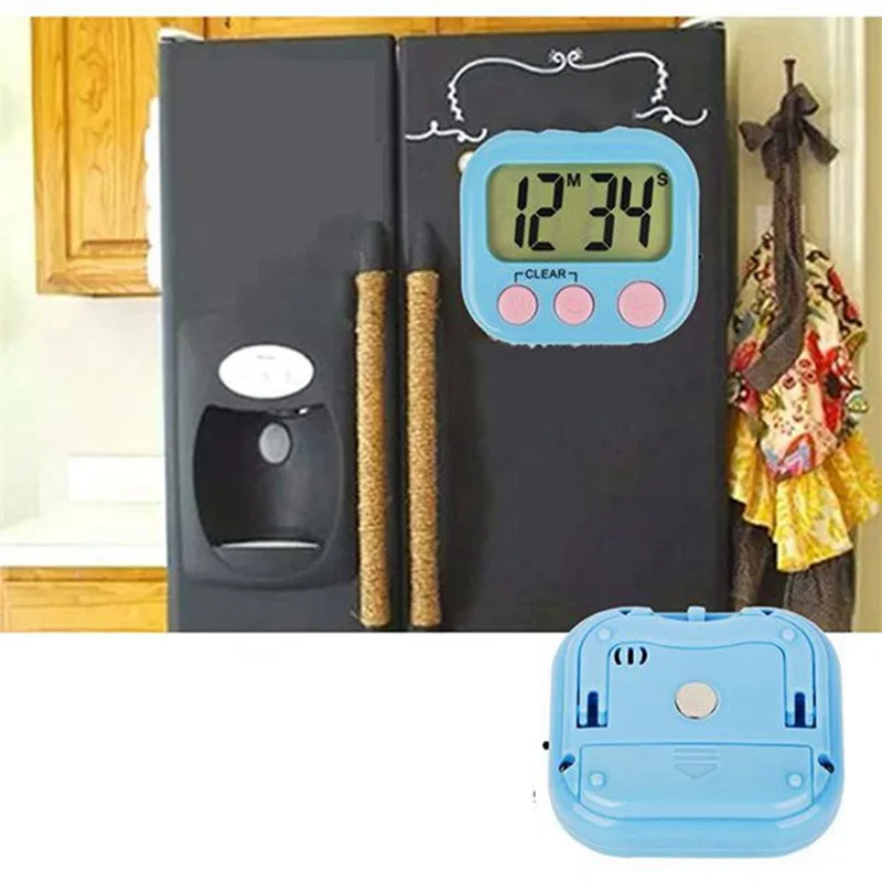 6 PCS Teachers Digital Timers Small Timers White & Blue For Kids For Classroom, Homework, Exercise-AT64