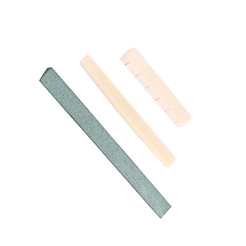 

Set of Bovine Bone Guitar Bridge Saddle Guitar Fret Millstone Sanding Tool for Classical Guitar Parts DJ0102