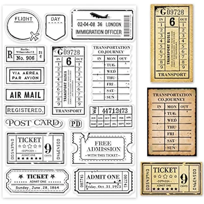 Alinacutle Set Di Timbri Trasparenti In Silicone – Formato 15x21 Cm, Per Scrapbooking, Biglietti E Decorazioni Creative
