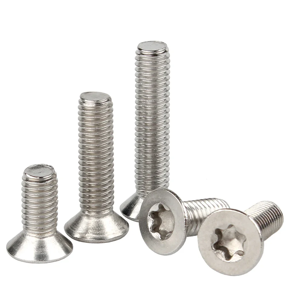 Six Lobe Torx Screw Flat Head Screw Stainless Steel Screw M1.4 M1.6 M2 M2.5 M3 M4 M5 M6 M8 GB2673 5-50pcs