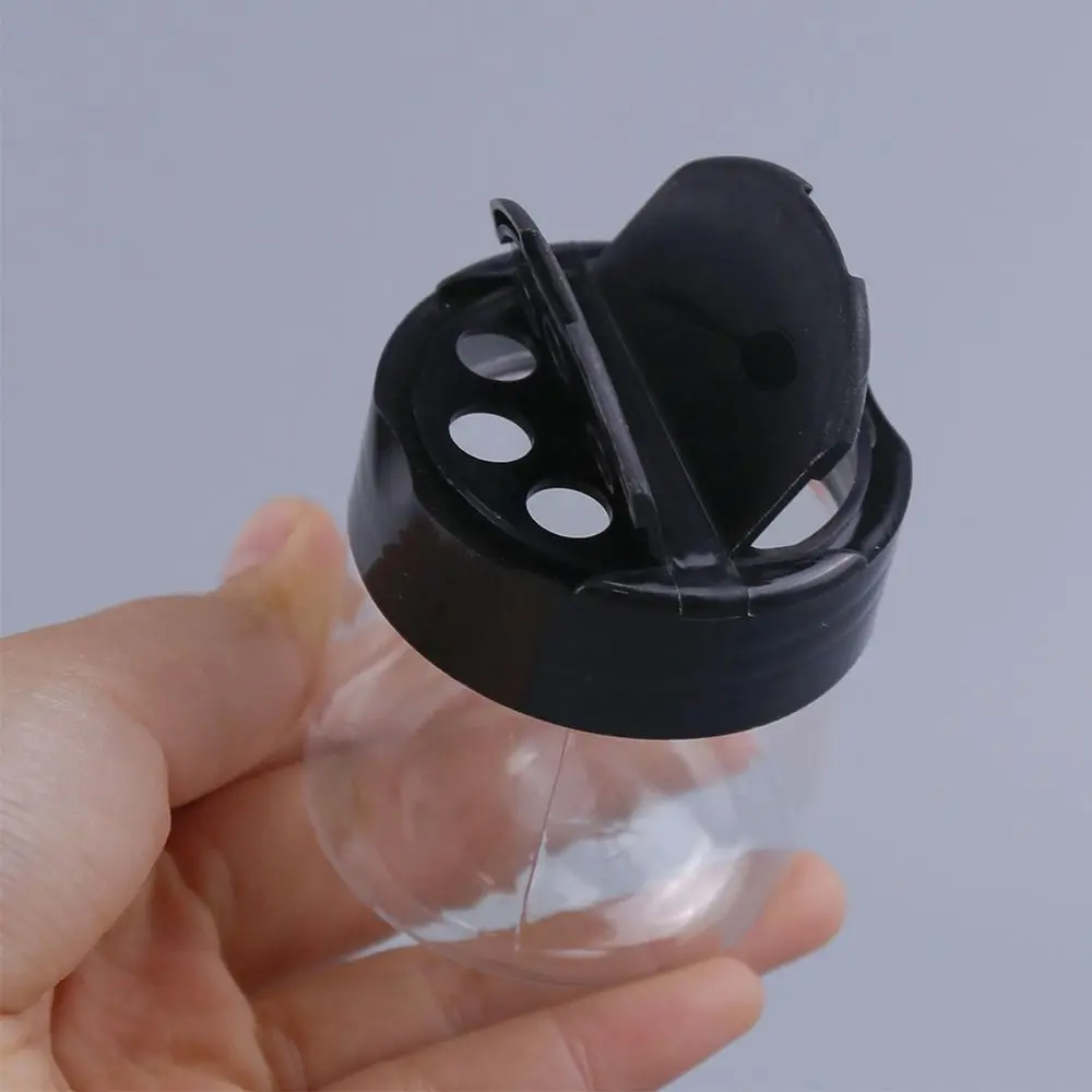 130ml-600ml Seasoning Bottle Spice Jars with Butterfly Lids Labels Plastic Clear Herbs Powders Salt Pepper BBQ Condiment Box 6