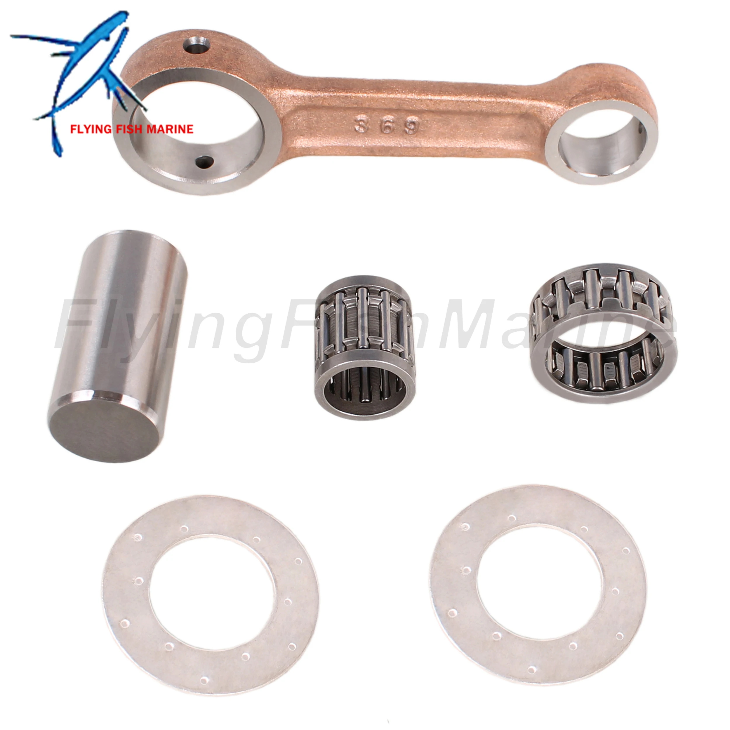 Outboard Motor Connecting Rod Kit for Tohatsu Nissan 4HP 5HP M4C M5BS NS4C NS5B/ 629-813047 for Mercury 369-00040-0 369000400M