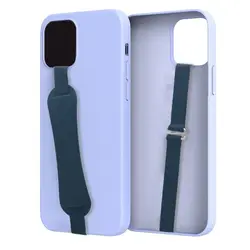 Elastic Silicone Grip Loop Wristband with Soft Phone Strap (Blue)