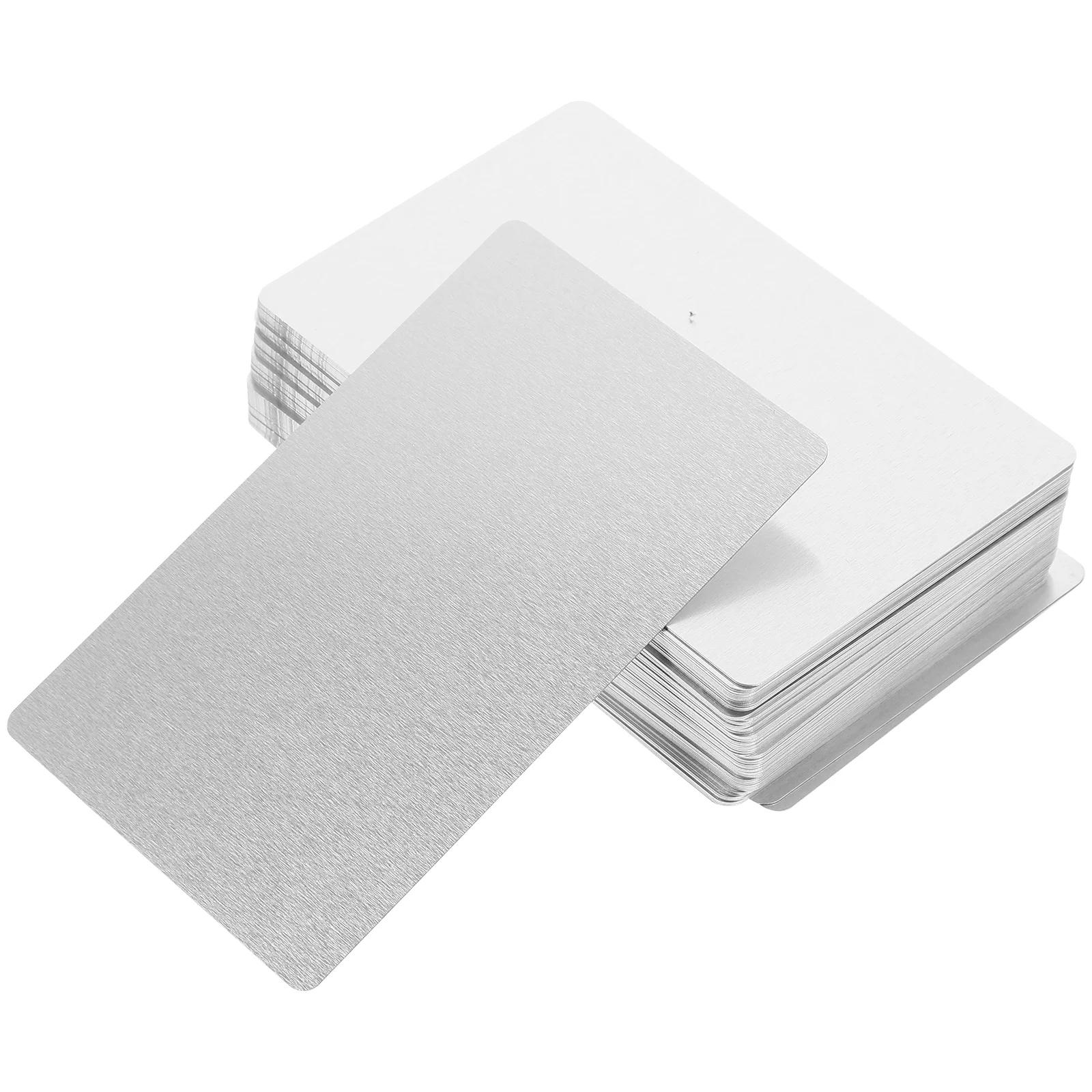 Business Cards Aluminum Name Signs 100 Pcs 8.4X5.6cm Sublimation Metal Engraving
