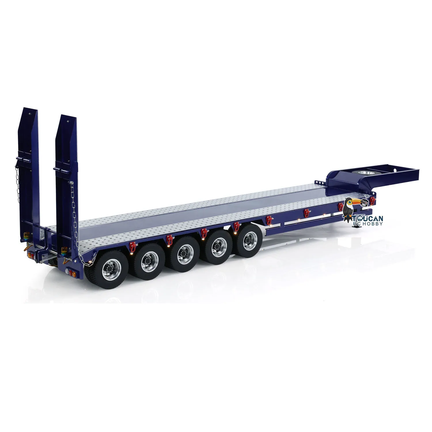 5-Axle Metal Semi Trailer for Toys TAMIYAYA 1/14 RC Tractor Truck Radio Control Dumper Vehicle Car Machine Model 4