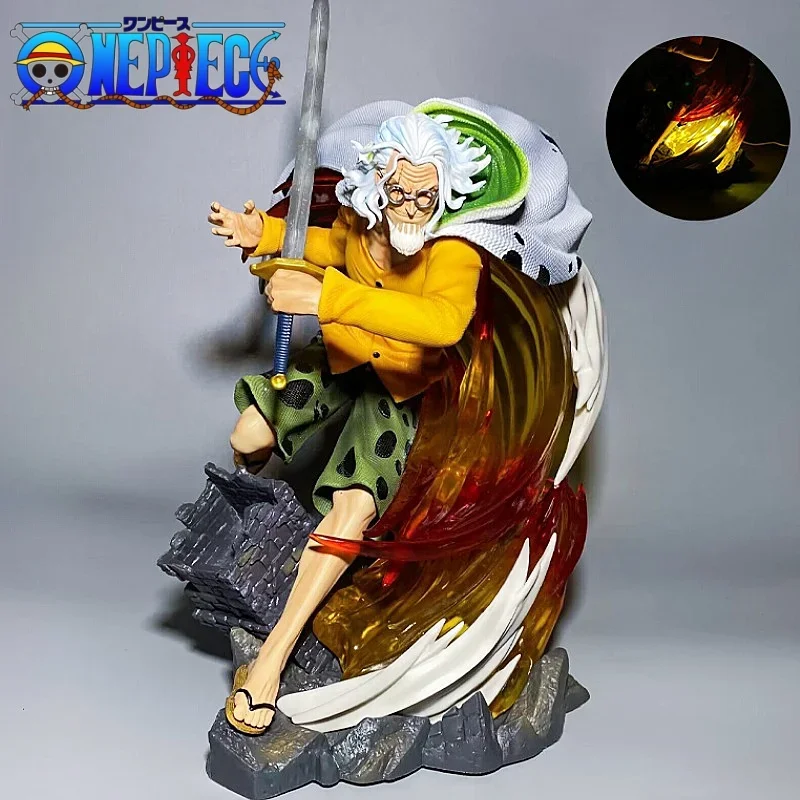 

30cm One Piece Anime Figure Silvers Rayleigh Figurine Pvc Gk Statue Figurine Model Doll Collection Room Decora Desk Gift Toys