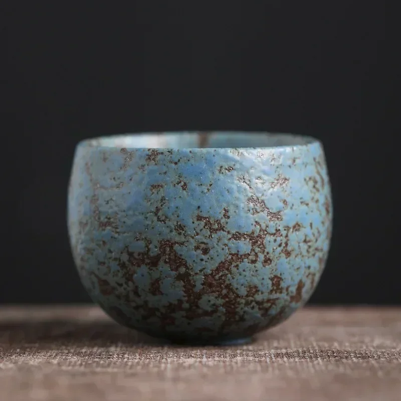 Japanese Ceramic Tea Cup Vintage Rustic Stoneware Handmade Single Cup Zen Home & Tea Ceremony Use Unique Design