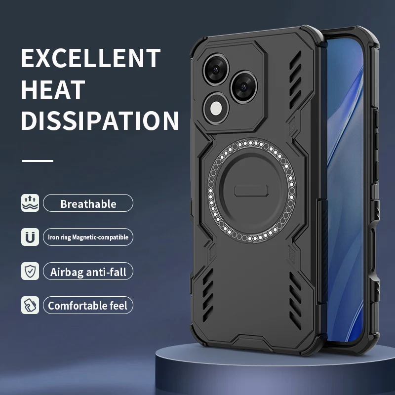 Enhanced Heat Dissipation Magnetic Wireless Charging Protective Phone Case