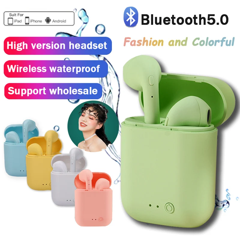 I12 Macaron Bluetooth Headset Matte Sports Binaural Wireless I12tws Bluetooth Headset 5.0 2