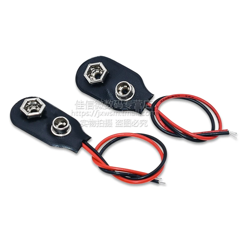 Fibbia Della Batteria 9V Fibbia Della Batteria Secondaria 9V Lunghezza Del Cavo Della Batteria 15Cm Fibbia In Ottone (10 Pezzi)