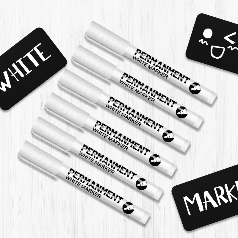 High Gloss White Marker Pen, Single Quick Drying, Waterproof, Non Fading, Strong  Coverage, Large  Capacity, Convenient