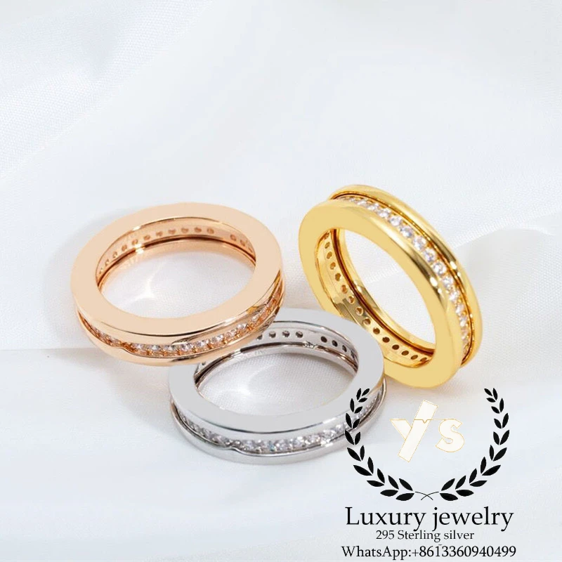 

Классическое женское кольцо из стерлингового серебра S925 пробы, минималистичное модное Брендовое роскошное ювелирное украшение, подарок