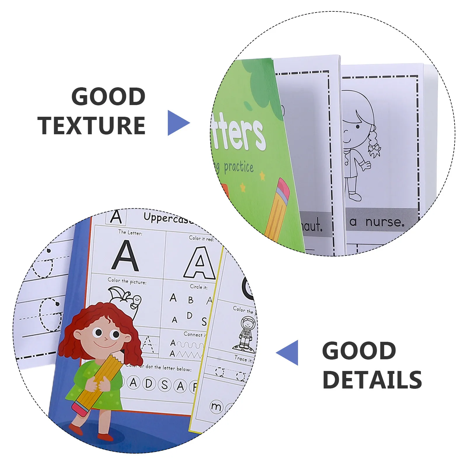 2Pcs 용 알파벳 워크북 미취학 아동을 위한 문자 추적 및 색칠하기 손글씨 연습 유치원 쓰기 연습