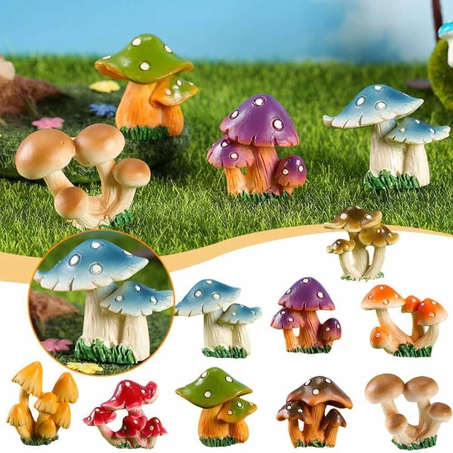 Décor de jardin créatif simulation cadeau artificiel statue champignon  résine maison 🙂