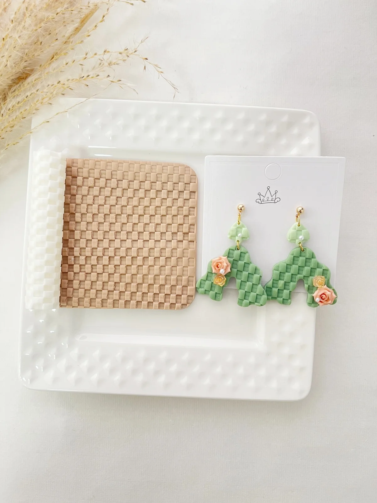 Soft Pottery Earring Polymer Clay Cutter Roller Texture Tools