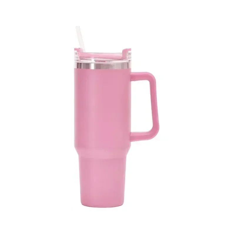 thumbnail image 1 of 1200ML 304 Stainless Steel Insulated Water Bottle,Thermal Coffee Car Cup, Cold Hot Mugs Vacuum Flask With Handle Straw,For Sport, 1 of 5