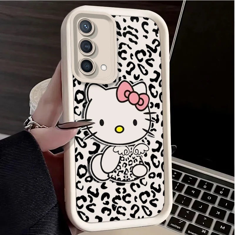 Hello Kitty Kawaii Cat Per Reno X5 X3 10 8T 7Z 6 5 Pro Plus Pro 4G 5G Liquid Eye Ladder Phone Case