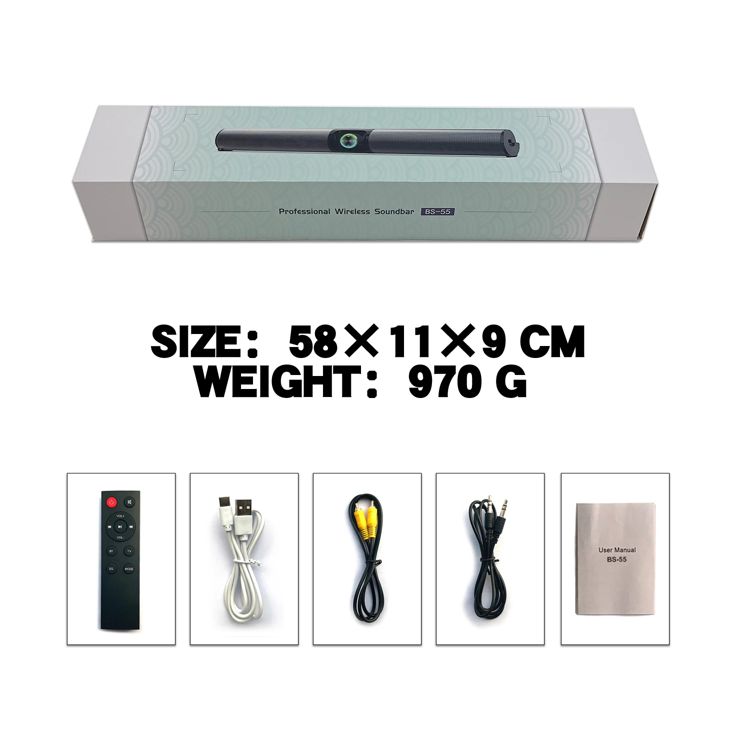 Soundbar Sound Wireless Computer Speaker Stereo Tv Home Theater Sombar For 3.5mm PC 5