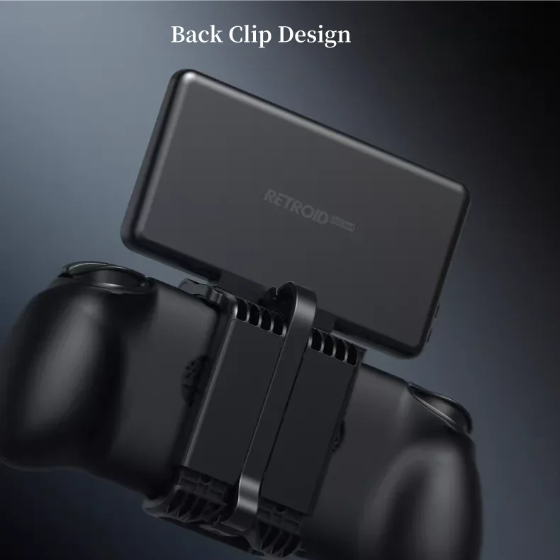 레트로이드 듀얼 스크린 추가 장치 RP5/RPmini/V2/RP4 Pro용 5.5인치 AMOLED 백 클립 스크린 USB-C 디스플레이 휴대용 게임 콘솔 선물