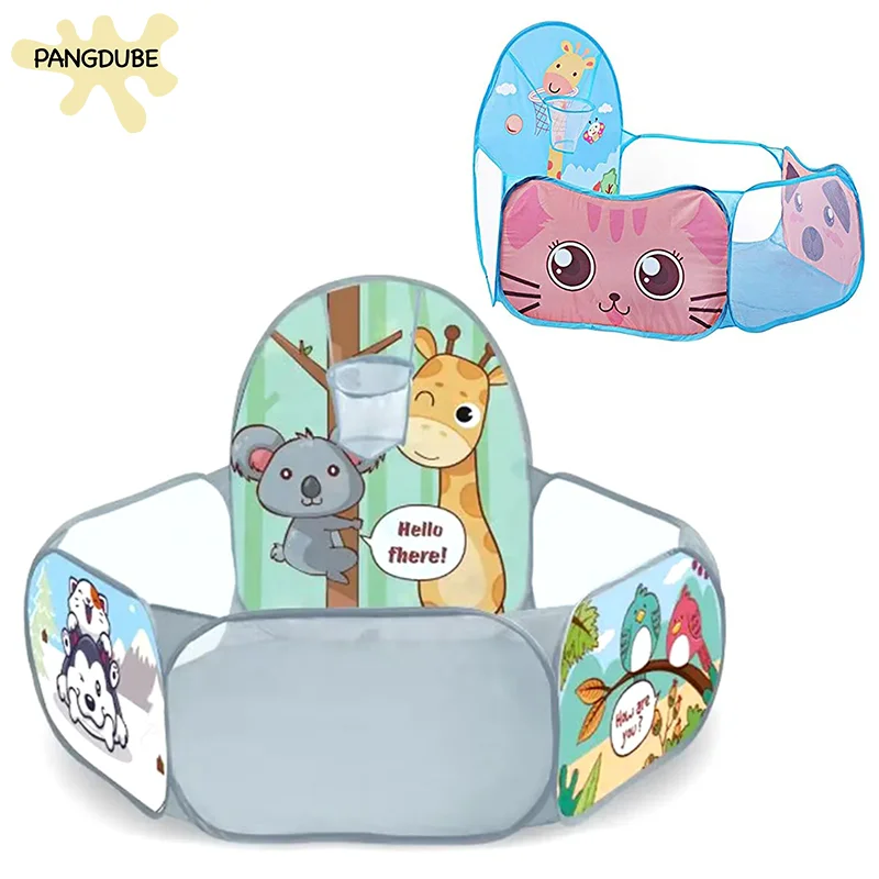 1.2m Hexagon Foldable Baby Playpen Indoor Baby Safety Fence Cute Kids Playground Activity Fence Basket Hoop