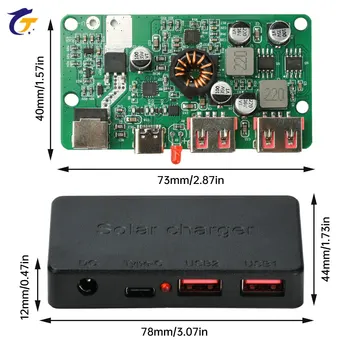 Regolatore di Tensione Solare da 100W con PD Type-C e Doppia Ricarica Rapida USB per Installazione Fai-da-te di Pannelli Solari