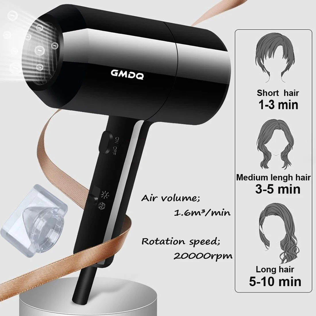110V/220V Wall Mounted Hair Dryer Hotel Bathroom Hair Dryers Professional Constant Temperature Dryer with Holder Base 3