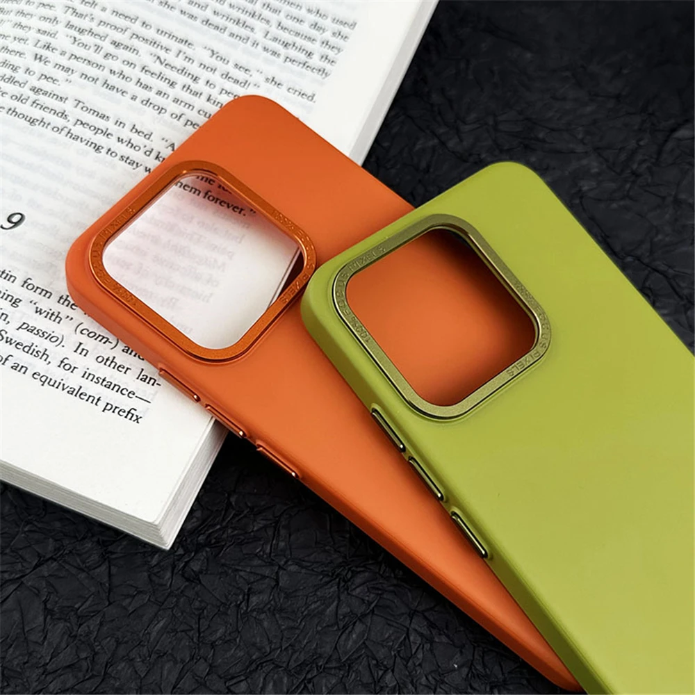 Luxury Matte Solid Color Shockproof Phone Case with Slim Metal Camera Protection