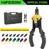 HIFESON Insert Threaded Mandrels Hand Rivet Nut Gun Manual Riveter for Riveting Rivnut Tool M3 M4 M5 M6 M8 M10 M12 Iron Nut 1
