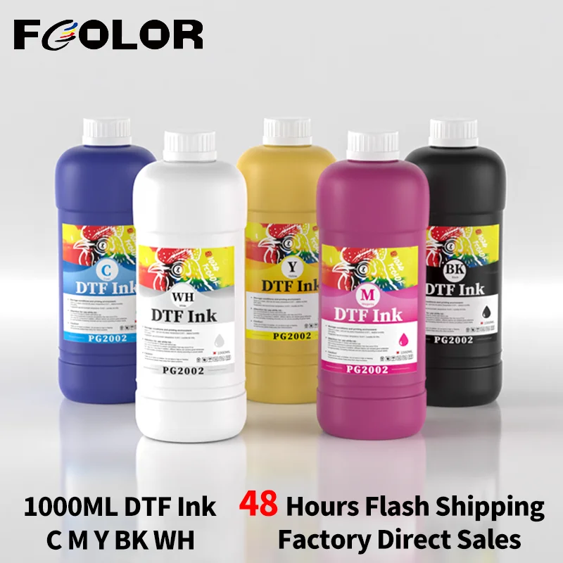 

Fcolor Water Based DTF Ink 1000ml White Direct Heat Transfer Film PG2002 DTF Ink for Epson 4720 5113 XP600 DX5 DX7 DTF Printer