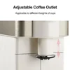 Automatic Espresso Coffee Maker with Milk Frother Visible Bean Hopper Detachable Water Tank Touch Screen Home Brewing Machine 5