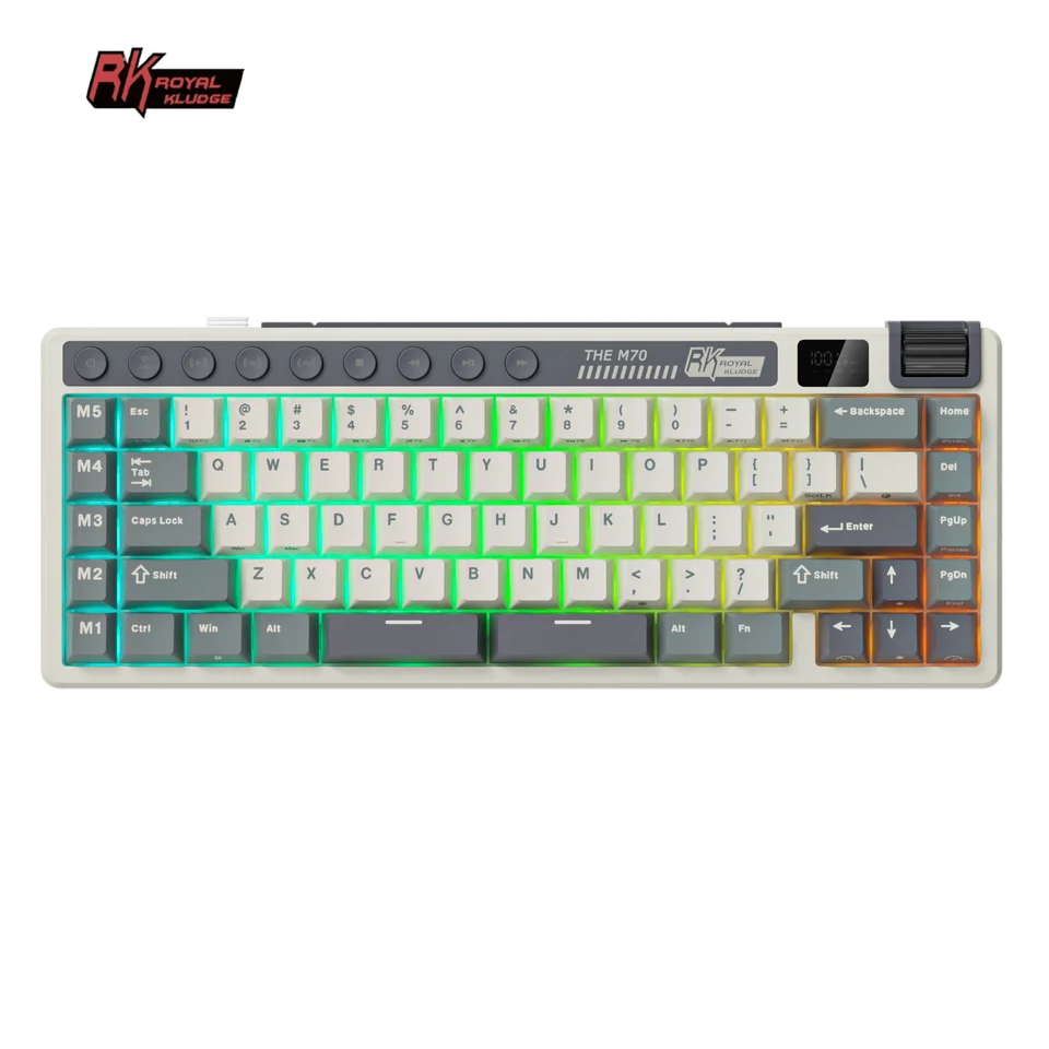RK M70 メカニカルキーボード 本体 Amazon.com: RK ROYAL KLUDGE M70 Wireless Mechanical Keyboard