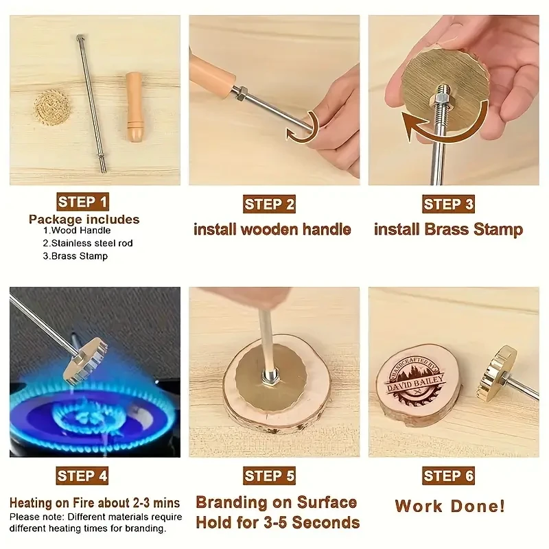 맞춤형 브랜딩 아이언 스탬프 DIY 로고 개인 맞춤형 가열 황동 엠보서 씰 나무 케이크 햄버거 가죽 웨딩 파티 공예용