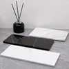 Modern Simplicity Natural Marble Flat Tray Circular Square Cosmetic Jewelry Storage Photography Props Display Ornaments 2