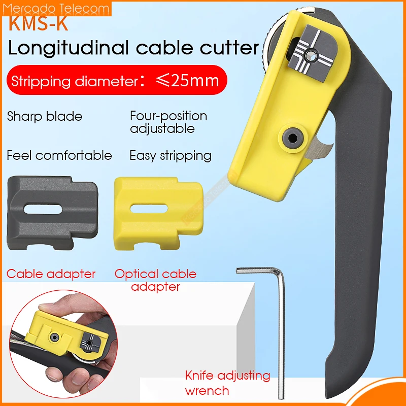 

High Quality Optical Fiber Tool Longitudinal Stripper KMS-K Cable Jacket Slitter Cable Sheath Cutter