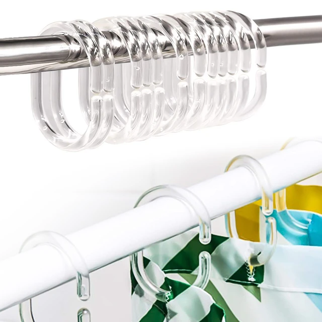 Plastic Shower Curtain Rings Hooks